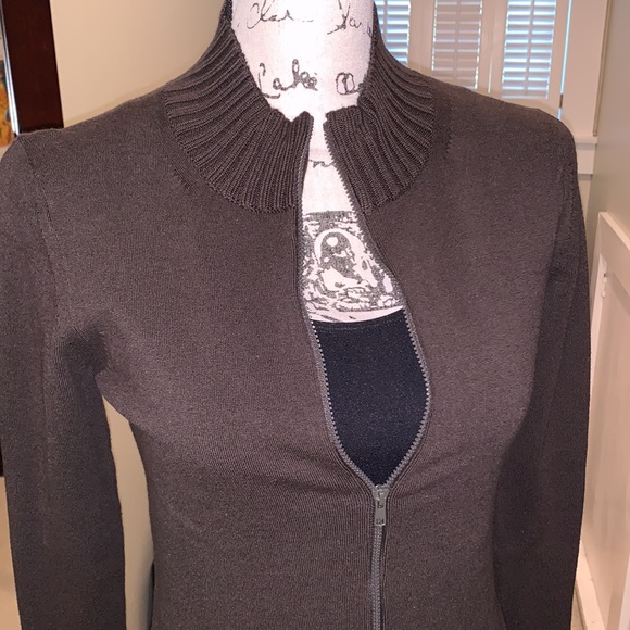 AKIABARA Argentina chocolate zip up stretchy NEW - Picture 2 of 4